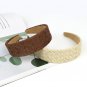 4 Pack Straw Headbands for Women, Plain Headbands Wide Headbands with Soft Fabri