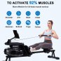Water Rowing Machine Rower with 6 Levels Resistance and 400 LB Max Weight Capaci