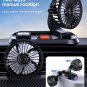 Odbowuge CAR FAN,USB Portable Fan for Car with 3 Speed,360 Degree Rotatable Dual