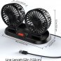 Odbowuge CAR FAN,USB Portable Fan for Car with 3 Speed,360 Degree Rotatable Dual
