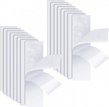 16 Sets Hook and Loop Strips with Adhesive Heavy Duty - 1X4 Inch Fasten Mounting