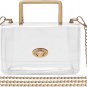 Clear Purse Stadium for Women, Small Gold Clear Crossbody Bag for Concert, Cute