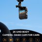WD7 2K Body Camera, GPS 128G Body Worn Camera, Built-In 4600MAH Battery for 16H