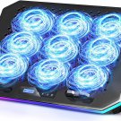 Upgraded Laptop Cooling Pad, Gaming Laptop Fan Cooling Pad with 9 Quiet Fans, RG