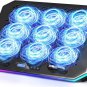 Upgraded Laptop Cooling Pad, Gaming Laptop Fan Cooling Pad with 9 Quiet Fans, RG