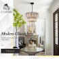 Black Crystal Chandelier Modern Large 20&acirc;�� round Chandelier 3 Tiers 7-Light Glass