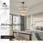 Black Crystal Chandelier Modern Large 20&acirc;�� round Chandelier 3 Tiers 7-Light Glass