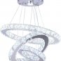 Modern LED Crystal Chandelier Light Fixtures 3 Ring round Pendant Lighting Chand