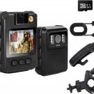 128GB 2K Body Worm Camera with Audio,1440P Police Body Camera with Night Vision,