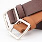 Faux Leather Square Belts for Women'S for Jeans Pants Dresses, Brown