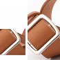 Faux Leather Square Belts for Women'S for Jeans Pants Dresses, Brown