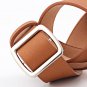 Faux Leather Square Belts for Women'S for Jeans Pants Dresses, Brown