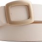Faux Leather Belts for Women'S round for Jeans Pants Dresses, Beige