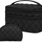 Makeup Bag Portable Travel Cosmetic Bag with Handle Large Double Layer Toiletry