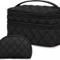 Makeup Bag Portable Travel Cosmetic Bag with Handle Large Double Layer Toiletry