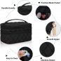 Makeup Bag Portable Travel Cosmetic Bag with Handle Large Double Layer Toiletry