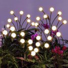 Solar Garden Lights Outdoor Waterproof, 4 Pack 8 Leds Solar Firefly Lights, 2 Li