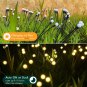 Solar Garden Lights Outdoor Waterproof, 4 Pack 8 Leds Solar Firefly Lights, 2 Li