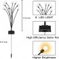 Solar Garden Lights Outdoor Waterproof, 4 Pack 8 Leds Solar Firefly Lights, 2 Li