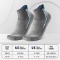 Mens Ankle Crew Athletic Socks - Cotton Running Compression Cushioned Sock & Spo