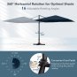9.5 FT Cantilever Patio Umbrella, Outdoor Square Offset Umbrella with 360°Rotati