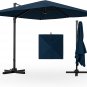 9.5 FT Cantilever Patio Umbrella, Outdoor Square Offset Umbrella with 360°Rotati