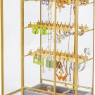 Glass Earring Holder Organizer, Jewelry Organizer Earrings Holder with Hanging H