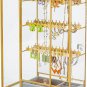 Glass Earring Holder Organizer, Jewelry Organizer Earrings Holder with Hanging H