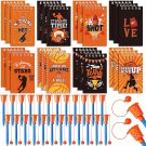 48 Pcs Basketball Sport Party Favors, Basketball Mini Notepads and Basketball Ho