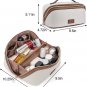 Makeup Bag for Women, Large Capacity Travel Cosmetic Bags, PU Leather Waterproof