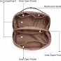 Makeup Bag for Women, Large Capacity Travel Cosmetic Bags, PU Leather Waterproof