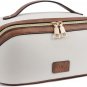 Makeup Bag for Women, Large Capacity Travel Cosmetic Bags, PU Leather Waterproof