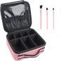 Makeup Bag Organizer, Travel Makeup Bag with Extra 5 Brushes, Adjustable Divider
