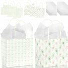 Mini Gift Bags with Handles Tissue Paper and Two Pink Custom Designs - Small Gif