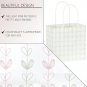Mini Gift Bags with Handles Tissue Paper and Two Pink Custom Designs - Small Gif