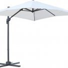 8FT Cantilever Patio Umbrella, Square Outdoor Offset Umbrella with 360° Rotation