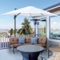8FT Cantilever Patio Umbrella, Square Outdoor Offset Umbrella with 360&Acirc;&deg; Rotation