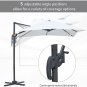 8FT Cantilever Patio Umbrella, Square Outdoor Offset Umbrella with 360° Rotation