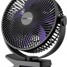 10000Mah 8-Inch Clip on Fan Rechargeable, Battery Operated Powered USB Clamp Fan