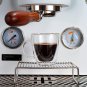 5.5 Oz Espresso Mugs (Set of 2), Double Wall Glass Coffee Cups with Handle Insul