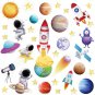 100Pcs Outer Space Cutouts Solar System Rocket Planet Star Bulletin Board Cut-Ou