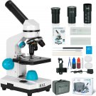 Microscope for Adults Beginners,Double Led Light Microscope,Kids Microscope Set,