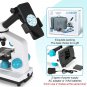 Microscope for Adults Beginners,Double Led Light Microscope,Kids Microscope Set,