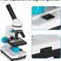 Microscope for Adults Beginners,Double Led Light Microscope,Kids Microscope Set,