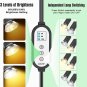 Reptile Heat Lamp, Dual-Head UVA/B Reptile Light with 3/6/12H Cycle Timer, Baski