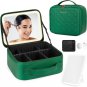 Makeup Bag with Lighted Mirror, Travel Make up Train Case with Adjustable Bright
