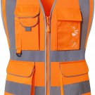 Safety Vest for Women Ansi,Multi Pockets High Visibility Reflective Work Vest fo