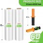 Stretch Wrap, Stretch Film Roll with Handles Industrial Strength, Plastic Wrap f