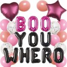 Boo You Whoee Balloon Banner - Mean Girls Theme Party Decoration, Pink Party Bal