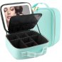 Travel Makeup Bag Cosmetic Bag Makeup Organizer Bag with Large Lighted Mirror 3